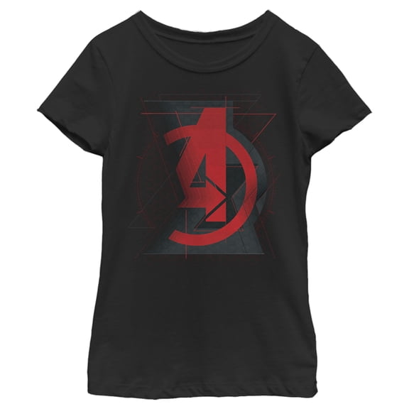 Girl's Marvel Black Widow Avenger Logo Graphic Tee Black X Large