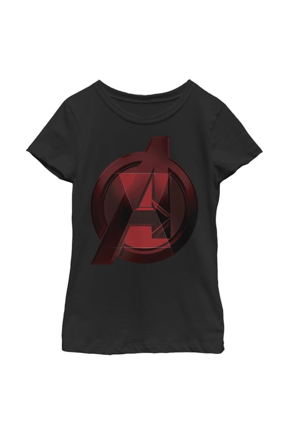 Girl's Marvel Black Widow Avenger Symbol Graphic Tee Black X Large