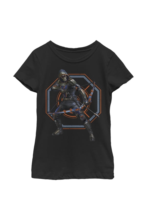 Girl's Marvel Black Widow Taskmaster Target Graphic Tee Black Medium