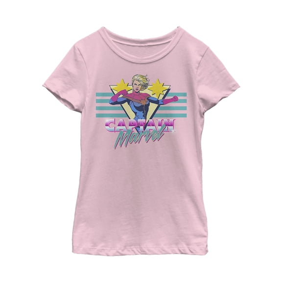 Girl's Marvel Captain Daring Hero Graphic Tee Light Pink X Small