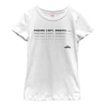 thumbnail image 1 of Girl's Marvel Captain Marvel Pager Text Graphic Tee White X Small, 1 of 4