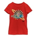 thumbnail image 1 of Girl's Marvel Captain Marvel Star Power  Graphic Tee Red Small, 1 of 4