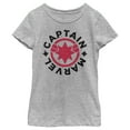 thumbnail image 1 of Girl's Marvel Captain Marvel Star Symbol Circle  Graphic Tee Athletic Heather Medium, 1 of 4