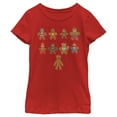 thumbnail image 1 of Girl's Marvel Christmas Gingerbread Cookie Avengers Graphic Tee Red X Large, 1 of 4