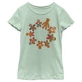 thumbnail image 1 of Girl's Marvel Christmas Gingerbread Cookie Circle  Graphic Tee Mint Small, 1 of 4