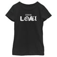 thumbnail image 1 of Girl's Marvel Color Block Loki Logo  Graphic Tee Black Small, 1 of 4