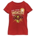 thumbnail image 1 of Girl's Marvel Dad You're Invincible Like Iron Man Graphic Tee Red Medium, 1 of 5