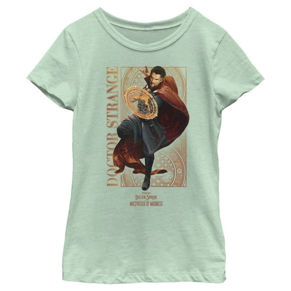 Girl's Marvel Doctor Strange in the Multiverse of Madness Magic Doctor Graphic Tee Mint Large