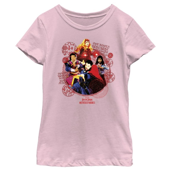 Girl's Marvel Doctor Strange in the Multiverse of Madness Magical Heroes  Graphic Tee Light Pink X Small