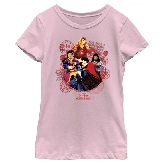 Girl's Marvel Doctor Strange in the Multiverse of Madness Magical Heroes Graphic Tee Light Pink X Small