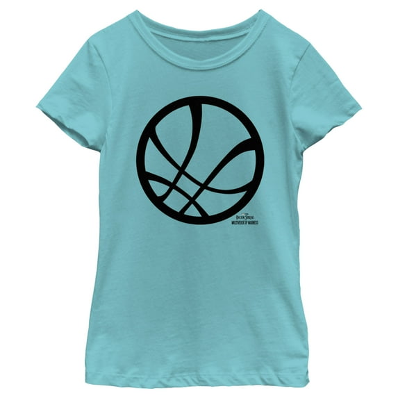 Girl's Marvel Doctor Strange in the Multiverse of Madness Sanctum Logo Graphic Tee Tahiti Blue X Large