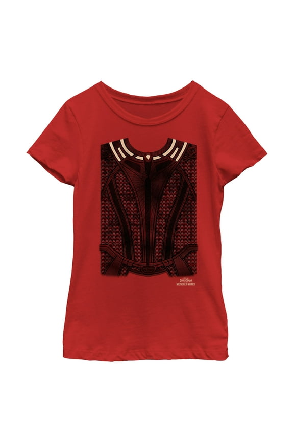 Girl's Marvel Doctor Strange in the Multiverse of Madness Wanda Costume Graphic Tee Red Large