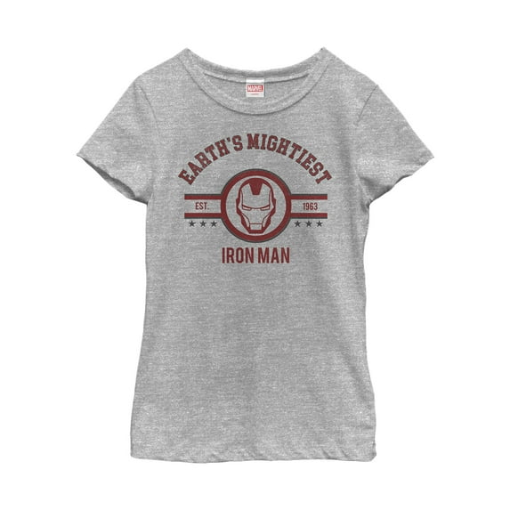 Girl's Marvel Earth's Mightiest Iron Man Graphic Tee Athletic Heather X Large