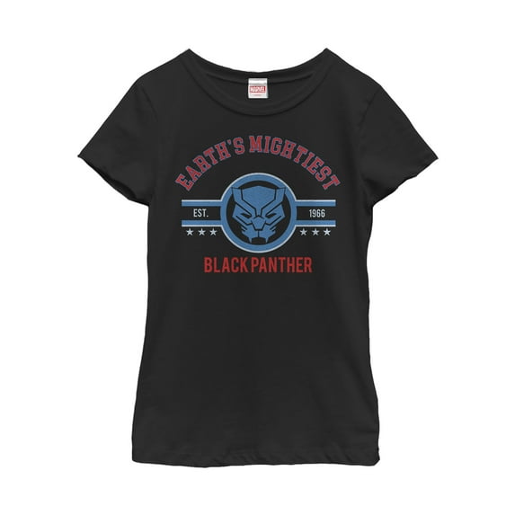 Girl's Marvel Earth's Mightiest Panther Graphic Tee Black X Small
