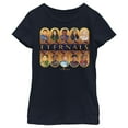 thumbnail image 1 of Girl's Marvel Eternals Golden Portraits Graphic Tee Navy Blue Small, 1 of 4