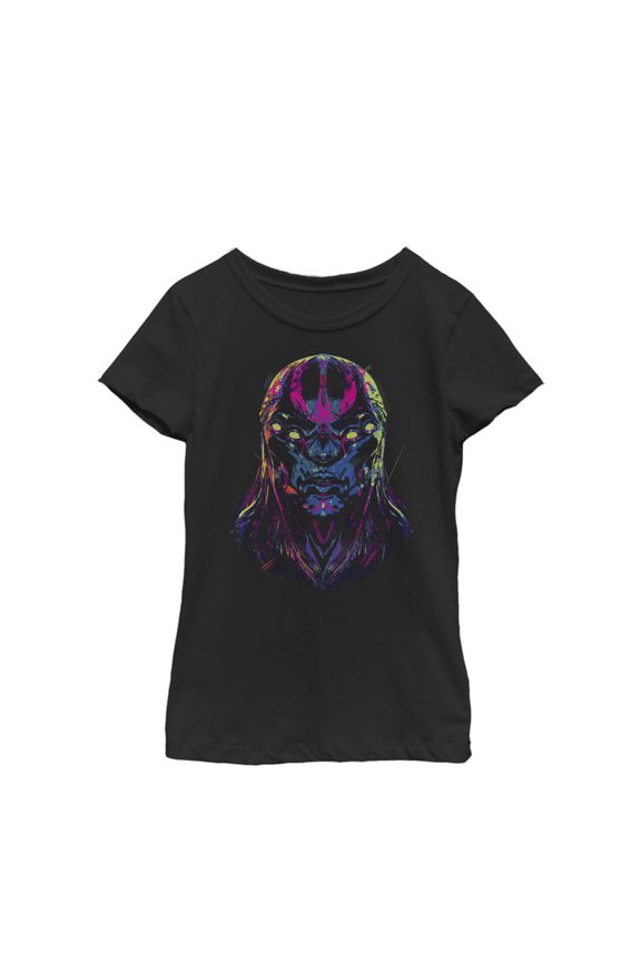 Girl's Marvel Eternals Kro Devious Face Graphic Tee Black Large