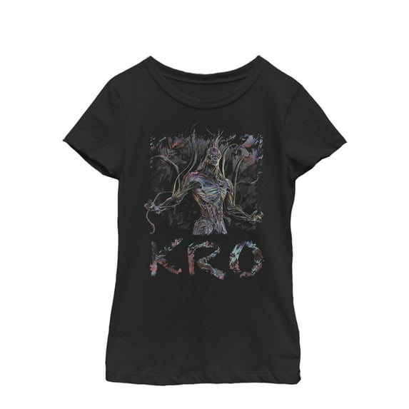 Girl's Marvel Eternals Kro Graphic Tee Black Medium