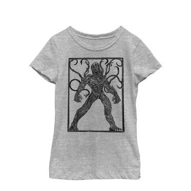 Girl's Marvel Eternals Kro Woodcut  Graphic Tee Athletic Heather Small
