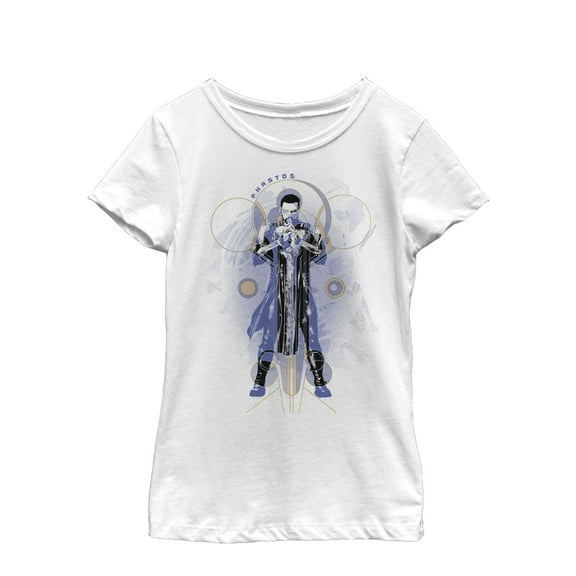 Girl's Marvel Eternals Phastos Circles  Graphic Tee White Medium