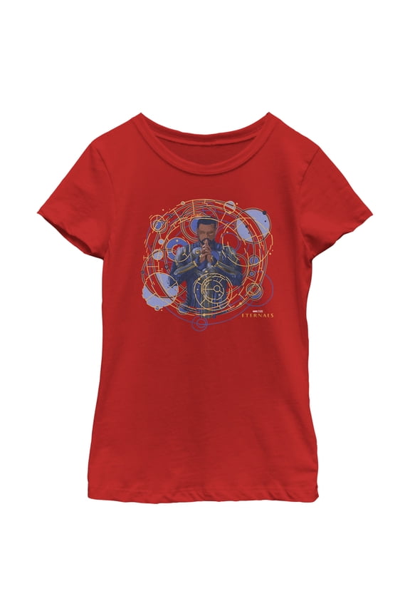 Girl's Marvel Eternals Phastos the Cosmic Psychic Graphic Tee Red Large