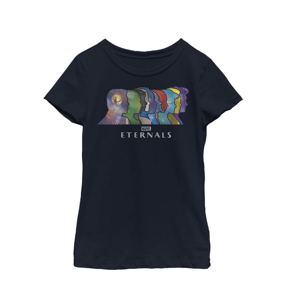 Girl's Marvel Eternals Silhouettes Graphic Tee Navy Blue Small