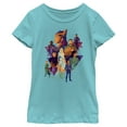 thumbnail image 1 of Girl's Marvel Eternals Triangle Portraits  Graphic Tee Tahiti Blue X Large, 1 of 4