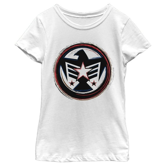Girl's Marvel Falcon Logo Graphic Tee White X Small