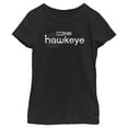 thumbnail image 1 of Girl's Marvel Hawkeye Black Logo  Graphic Tee Black Medium, 1 of 4