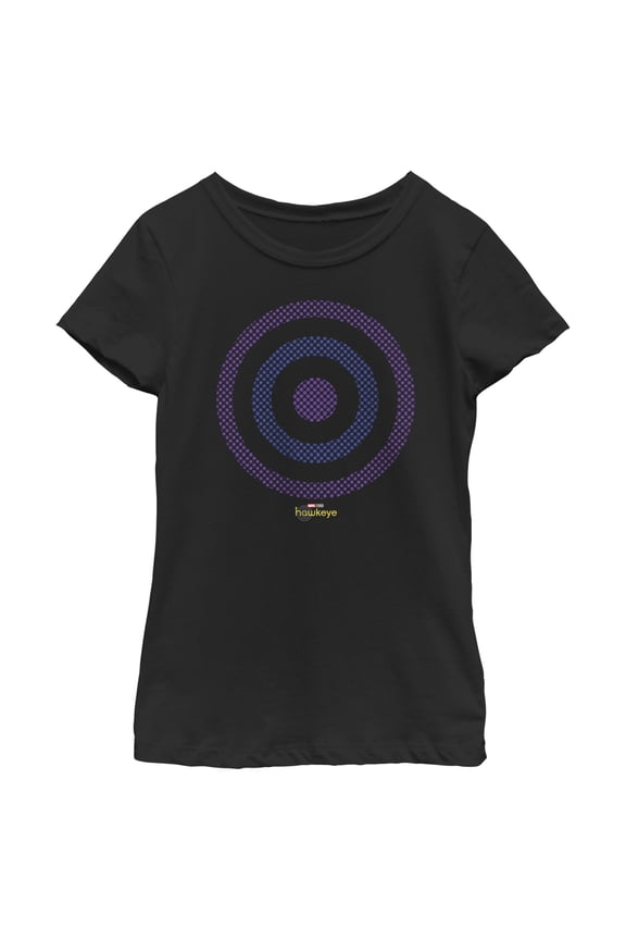 Girl's Marvel Hawkeye Bullseye  Graphic Tee Black Medium
