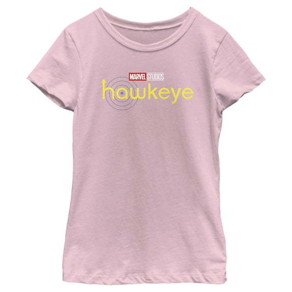 Girl's Marvel Hawkeye Logo Graphic Tee Light Pink X Small