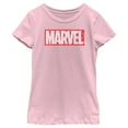 thumbnail image 1 of Girl's Marvel Heart Fill Logo  Graphic Tee Light Pink Medium, 1 of 4