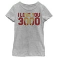 thumbnail image 1 of Girl's Marvel Iron Man Forever Love 3000  Graphic Tee Athletic Heather Small, 1 of 4