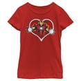 thumbnail image 1 of Girl's Marvel Iron Man Repulsors Heart Graphic Tee Red X Small, 1 of 5