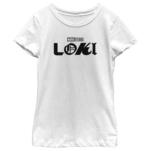 Girl's Marvel Loki Logo  Graphic Tee White X Small