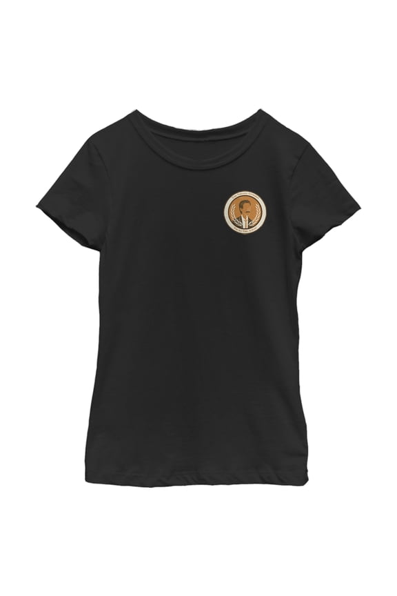 Girl's Marvel Loki Time Variance Authority Badge Graphic Tee Black Medium