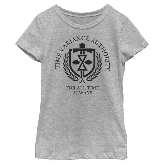 Girl's Marvel Loki Time Variance Authority For All Time  Graphic Tee Athletic Heather Large