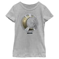 thumbnail image 1 of Girl's Marvel: Moon Knight Gold Mummy Wrapped Crescent Moon Emblem  Graphic Tee Athletic Heather Medium, 1 of 5