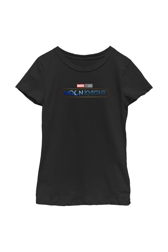 Girl's Marvel Moon Knight Logo  Graphic Tee Black X Large