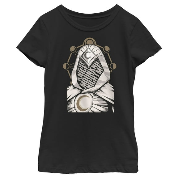 Girl's Marvel: Moon Knight Mask Cutout  Graphic Tee Black X Small