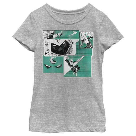 Girl's Marvel Moon Knight Panels  Graphic Tee Athletic Heather X Small