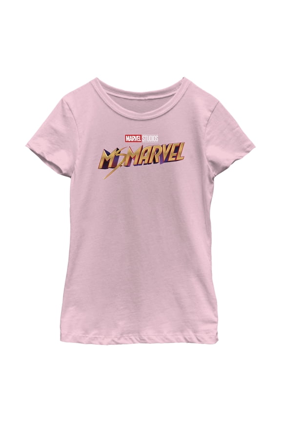 Girl's Marvel: Ms. Marvel Classic Logo Graphic Tee Light Pink X Small