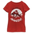 thumbnail image 1 of Girl's Marvel My Dad is Amazing Cartoon Spider-Man Graphic Tee Red Large, 1 of 5