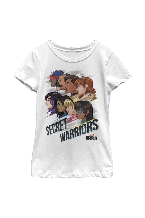 Girl's Marvel Rising: Secret Warriors Profiles Graphic Tee White Large