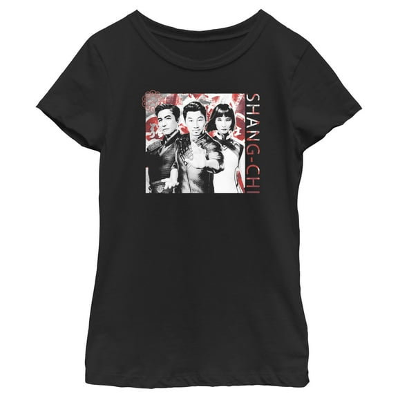 Girl's Marvel Shang-Chi and the Legend of the Ten Rings Family Portrait  Graphic Tee Black Small