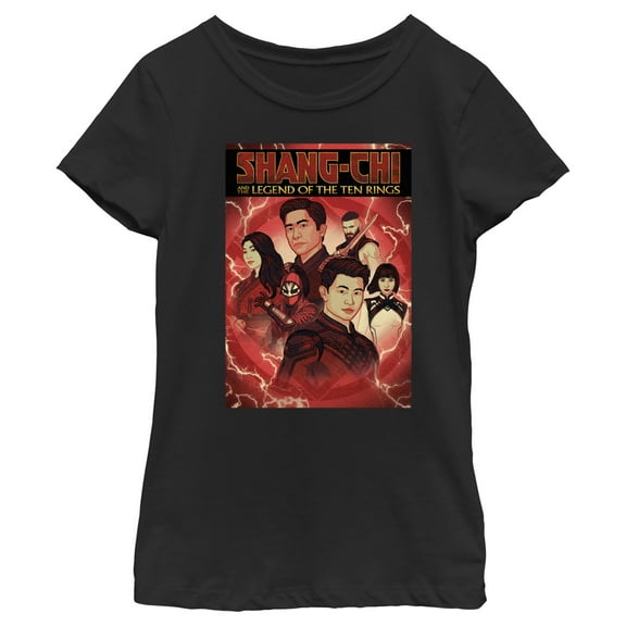 Girl's Marvel Shang-Chi and the Legend of the Ten Rings Poster  Graphic Tee Black Small