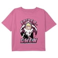 thumbnail image 1 of Girl's Marvel Spider-Gwen Logo Graphic Cropped T-Shirt Light Pink Large, 1 of 3