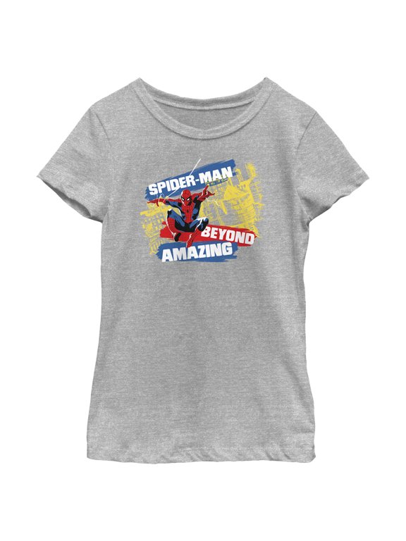 Girl's Marvel Spider-Man Beyond Amazing SPIDERMAN CITY SWING T-Shirt