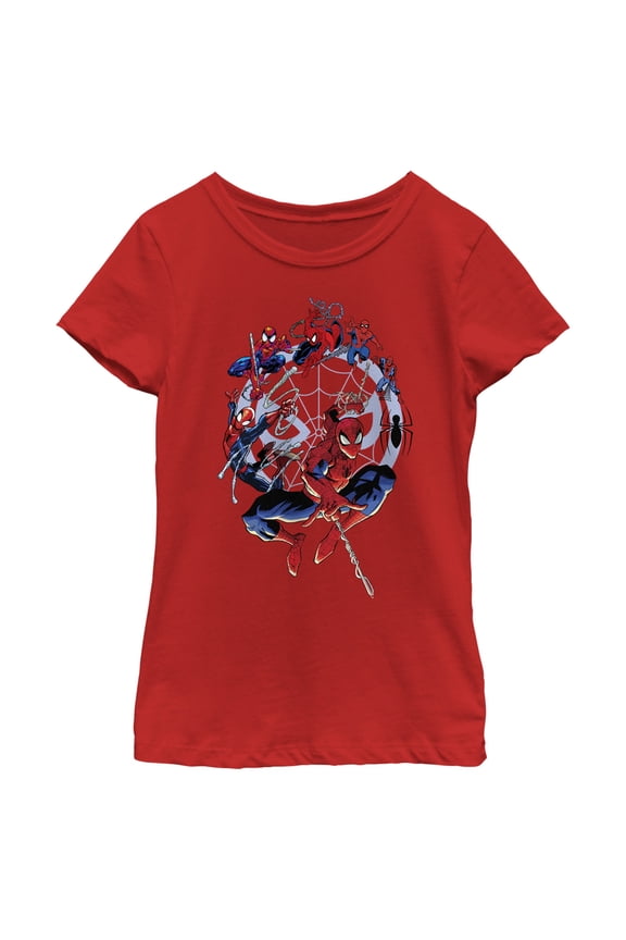 Girl's Marvel Spider-Man Beyond Amazing SPIDEY CIRCLE EVOLUTION T-Shirt