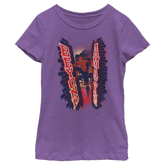 Girl's Marvel Spider-Man Beyond Amazing WALL CLIMB BEYOND T-Shirt