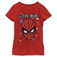 thumbnail image 1 of Girl's Marvel Spider-Man Candy Heart Love Bug  Graphic Tee Red Small, 1 of 5